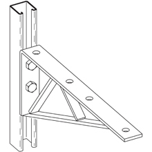 B290ZN B290 Channel Bracket, 6 Holes, 16-1/2 in L x 1-5/8 in W x 7/32 in THK, Steel