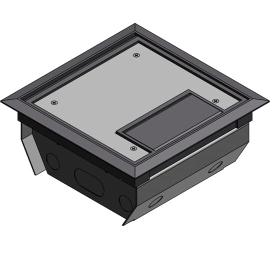 AFM-4-GRY Steel City 3-Compartment Raised Access Floor Module With Non-Metallic Gray Cover, 3 Gangs, (8, Steel