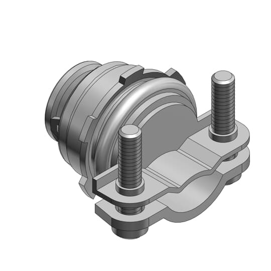 3312-TB T&B 2-Screw Cable Connector, 1/2 in Trade, 1/2 in Knockout, 0.813 to 0.937 in Cable Openings, Steel, Zinc Plated