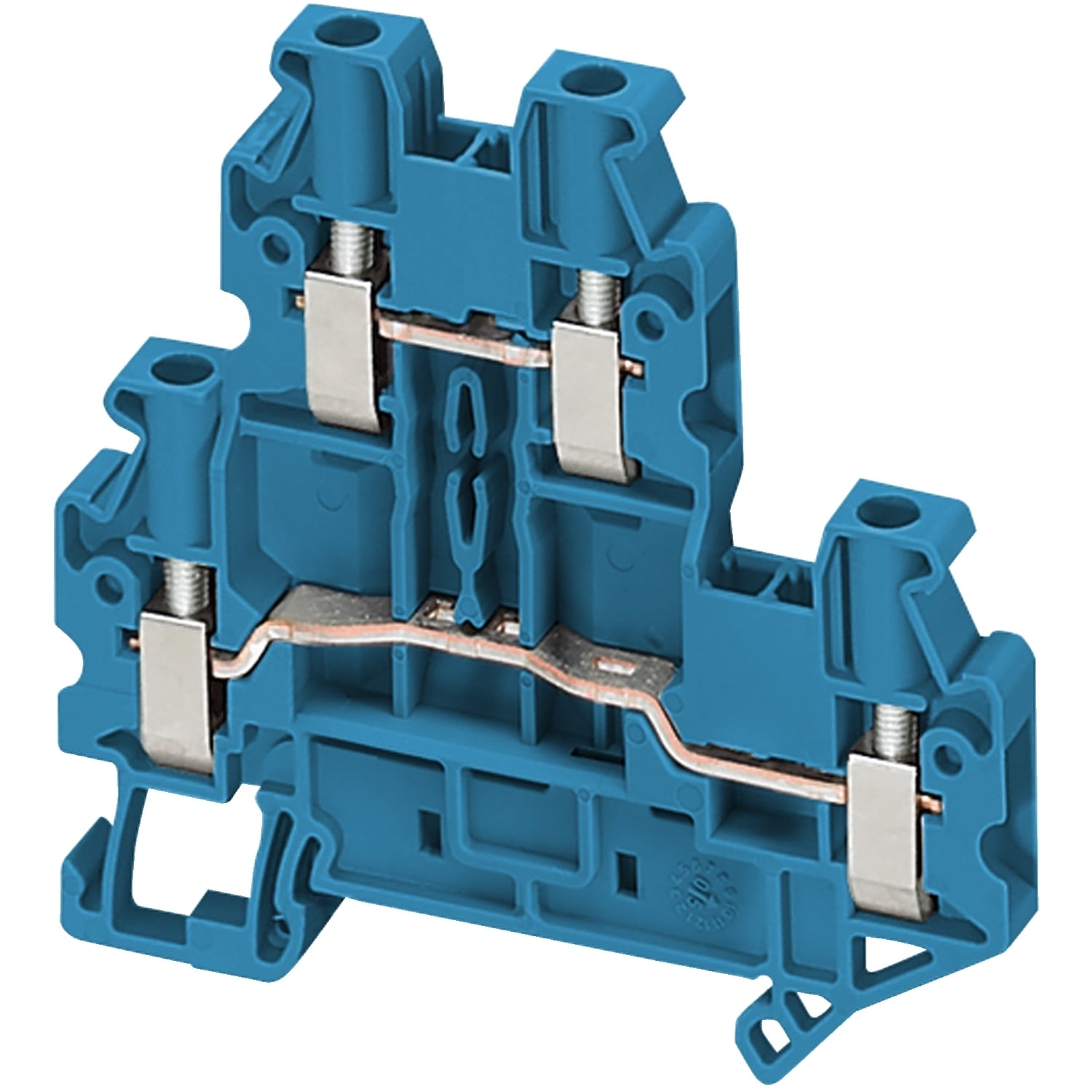 NSYTRV44DBL Linergy 2-Level 2-Terminal Terminal Block, 800 V, 36 A, 26 to 10 AWG Solid/Stranded Wire, 2 Poles, DIN Rail Mount