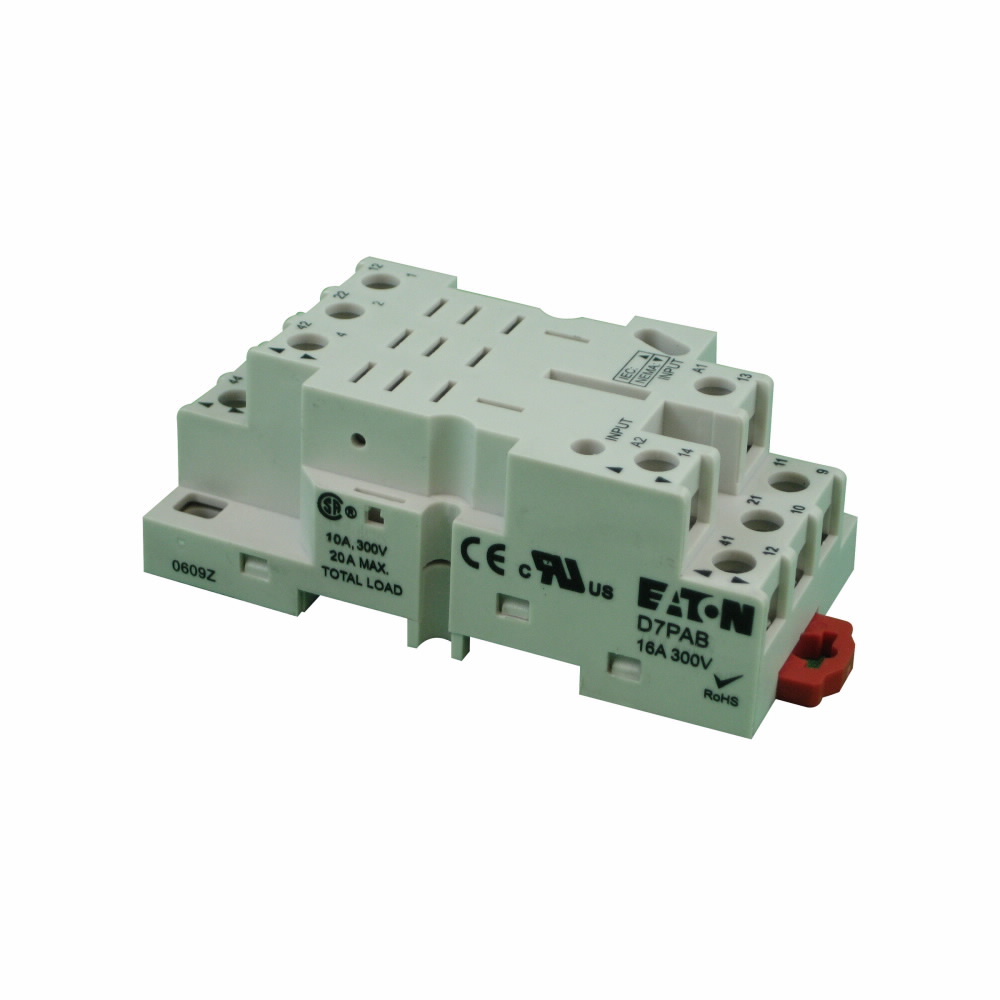 D7PAB Relay Socket, 300 V AC, 16 A, For Use With D7PR3 and D7PF3 Relay, 3 Poles