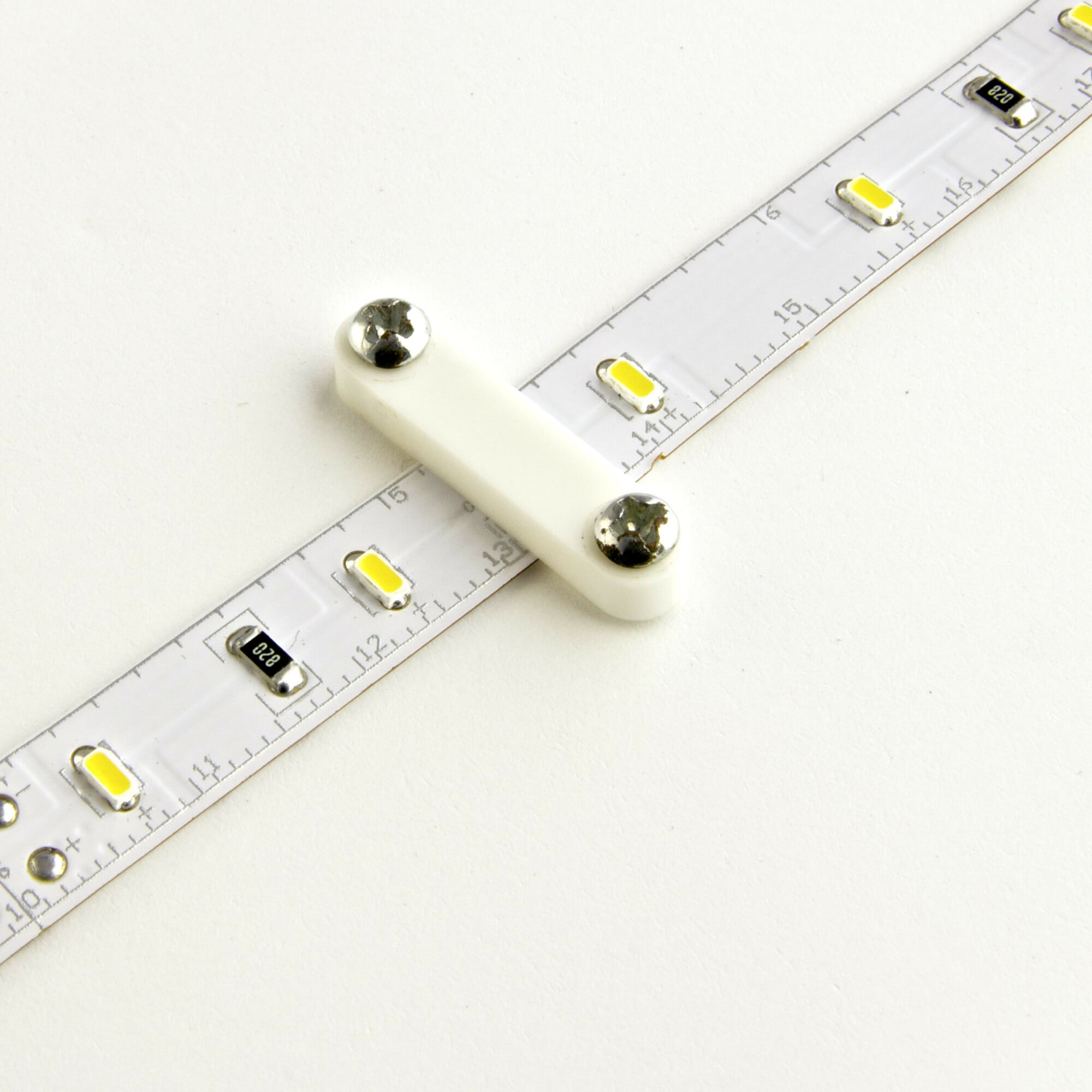 DI-WM-TF Indoor Tape Light Fastener, For Use With 0.4 in/10 mm Maximum Width LED Tape Lights, Screw Mount, Polyamide, White