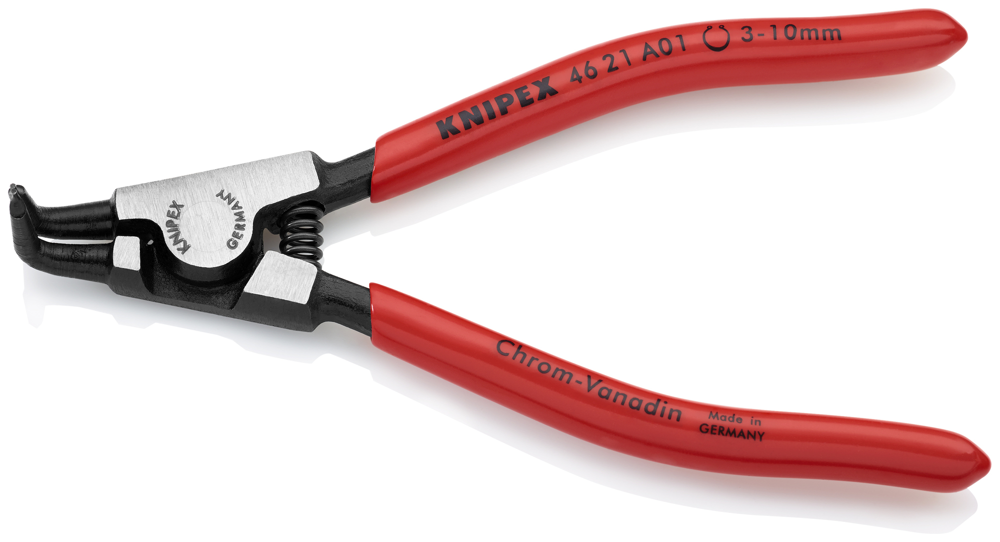 External 90° Angled Snap Ring Pliers-Forged Tips, 5 in., Plastic coating, 1/32 in. Tips, Bulk