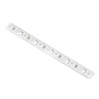 Multiple Bundle Mounting Strip, Natural Nylon 6.6 for Temperatures up to 85 Degrees Celsius (185 F), Length of 91mm (3.60 Inches), Width of 15.87mm (0.625 Inch), Thickness of 5.15mm (0.203 Inch), Two-Screw Mounting Method, #6 Screw, Maximum Tie Width 7.64mm (0.301 Inch)