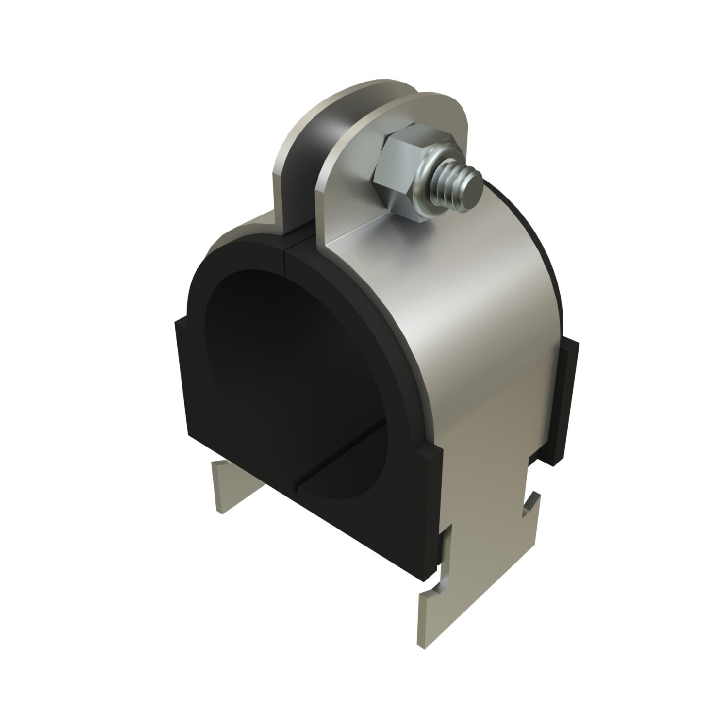 018T022-SS Tube Clamp Assembly With Controlled Squeeze Shoulder Bolt, 1-1/8 in, HRPO Steel, Stainless Steel