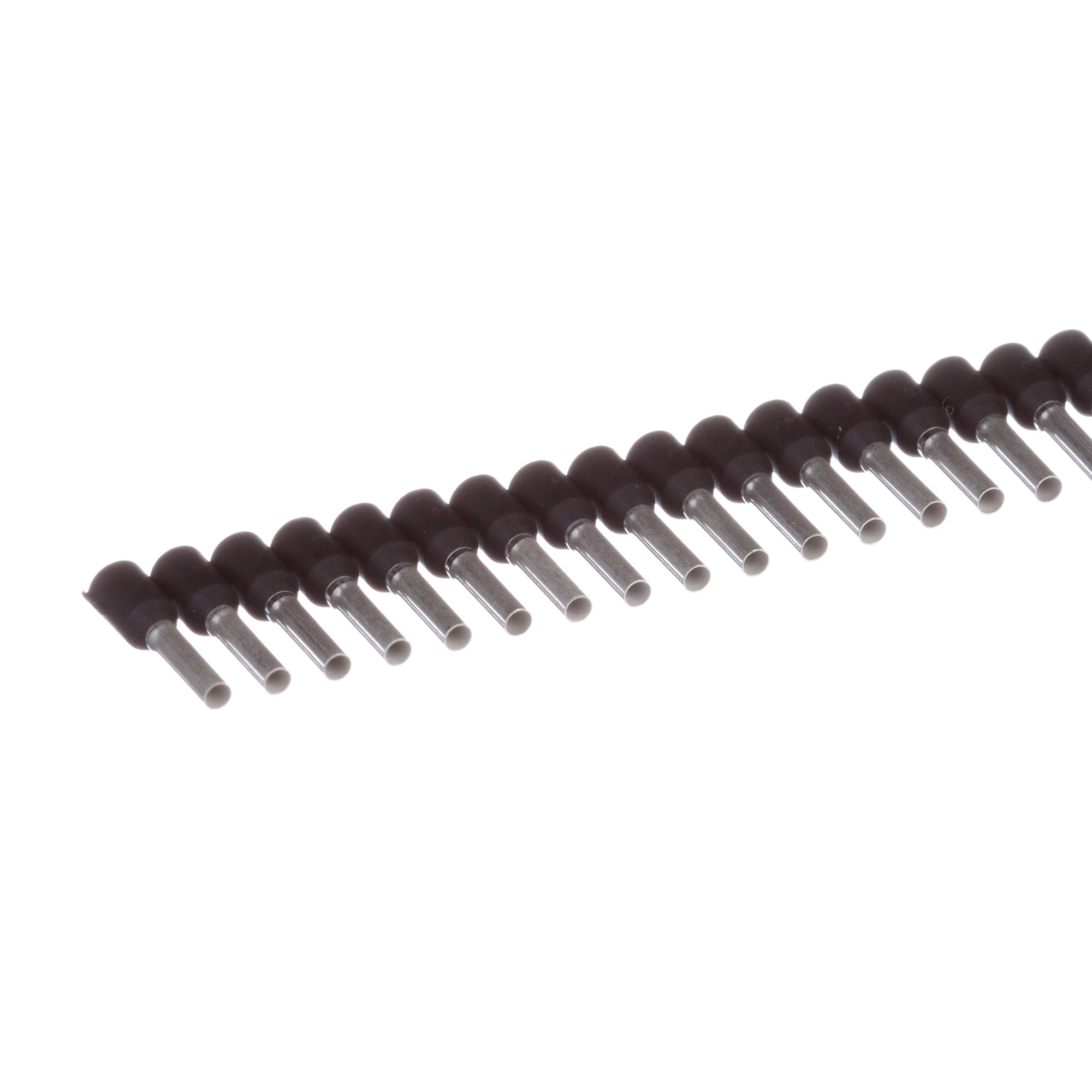 FSD78-8-K Reel Smart Type FSD Sleeve Single Insulated Wire Ferrule, 16 AWG Stranded Conductor, 0.57 in L, Copper, Black