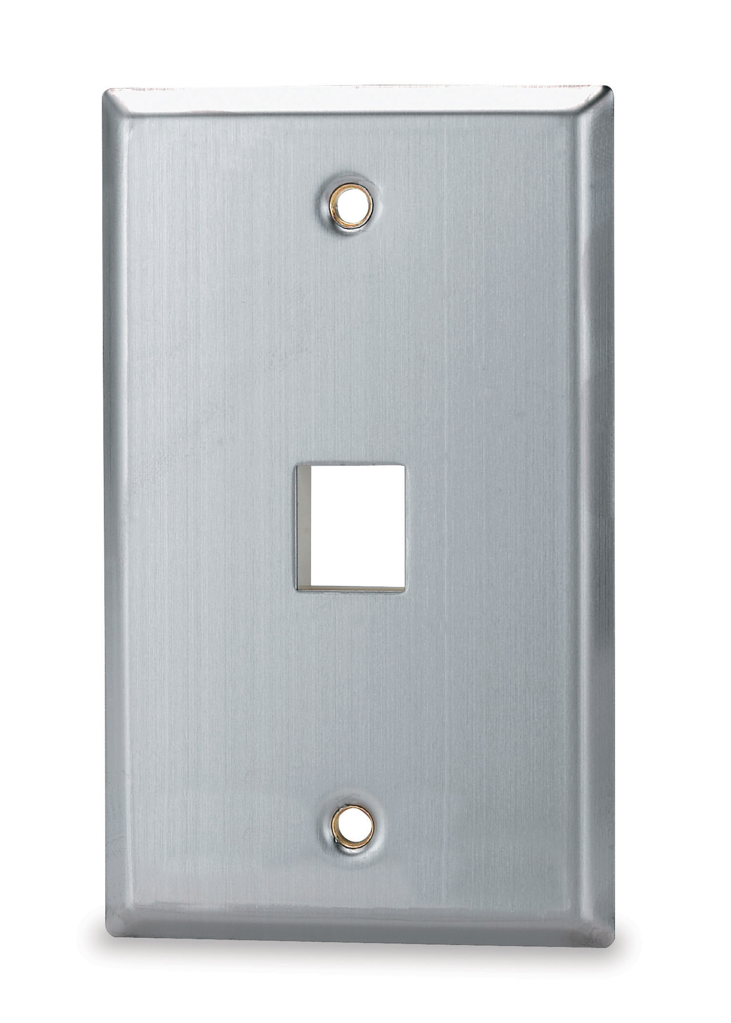 1-Port Single Gang Stainless Steel Faceplate