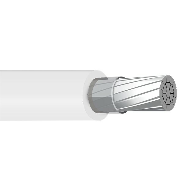 XHHW Cable, 3/0 AWG, White, Stranded, Aluminum Conductor, 1000 Foot Reel