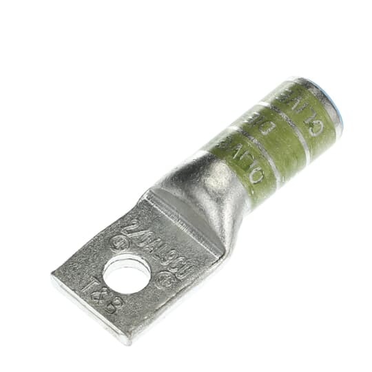 60136 Color-Keyed 1-Hole Non-Insulated Compression Lug, 2/0 AWG Aluminum/Copper Conductor, Die Code: 54, 3/8 in Stud, Aluminum