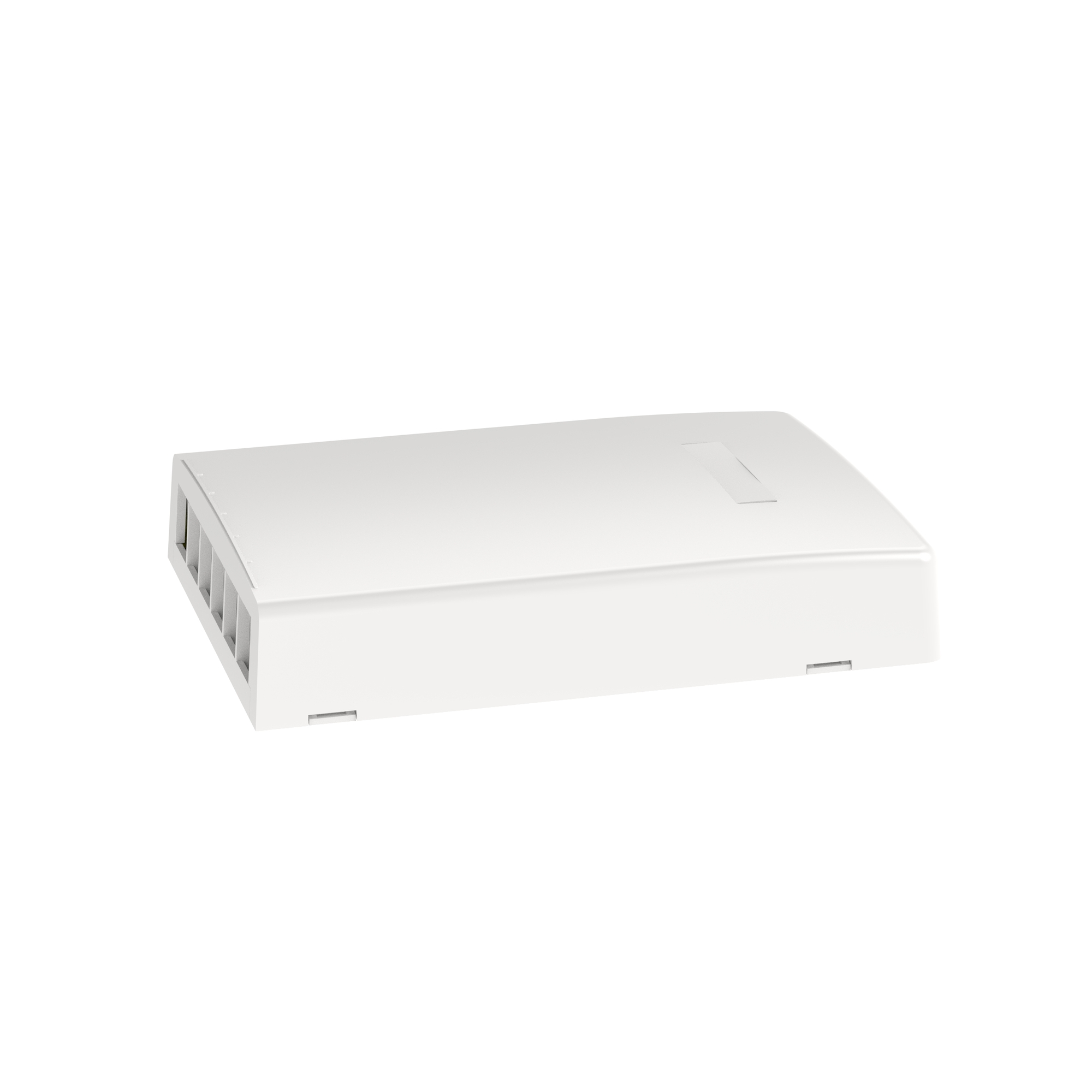 NK6BXWH-AY NetKey 6-Port Elongated Surface Mount Box, Keystone, ABS