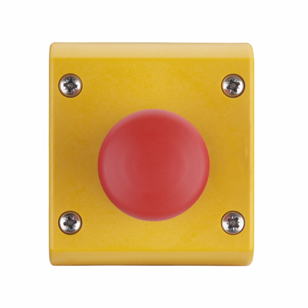 M22-C1-M1H Assembled Emergency Stop Non-Illuminated Pushbutton Control Station, 1NC Contact, 1 Operator, NEMA 4X/13/IP66 NEMA Rating