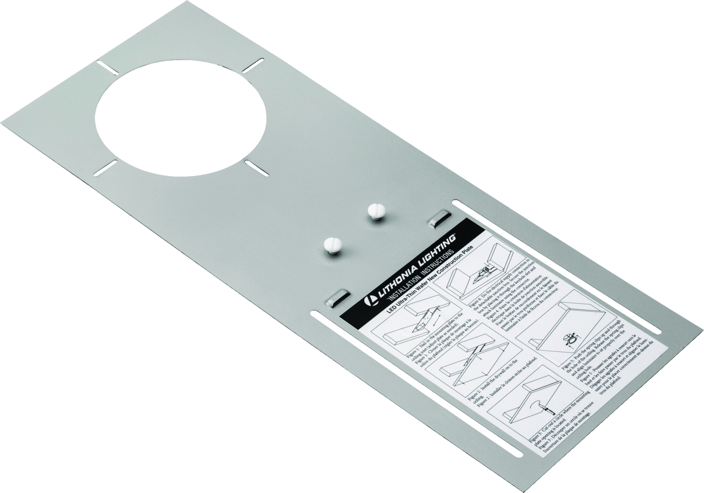 WF4 PAN R12 New Construction Pan, For Use With 4 in Wafer Thin LED Recessed Downlight, 120 V 11 W, Aluminum, White