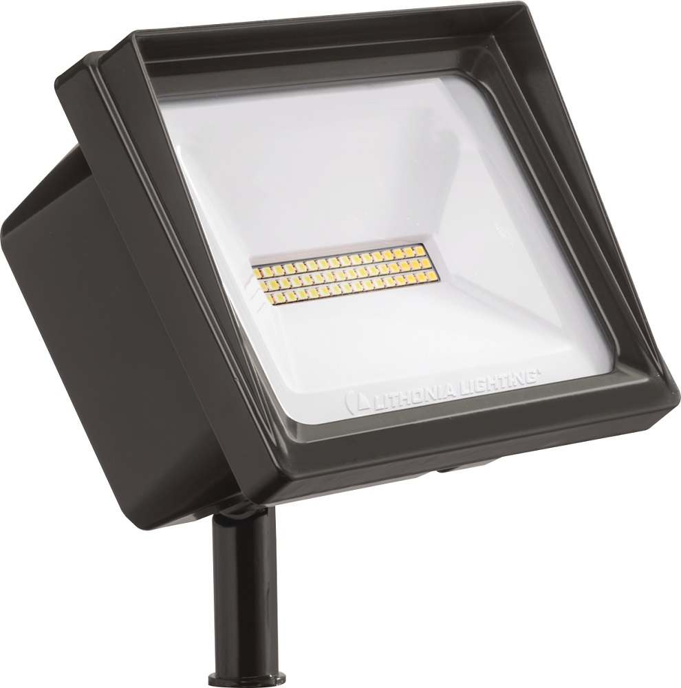 QTE LED P1 50K 120 THK DDB M6 QTE Rectangular Flood Light, LED Lamp, 24 W Fixture, 120 V, Dark Bronze Housing