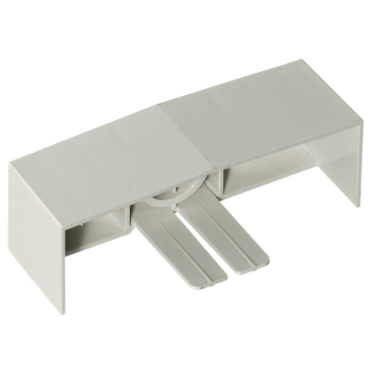 PB3ECA Extruded Non Metallic Standard End Cap, For Use With BaseTrak 2, 3-Channel Non-Metallic Raceway, Off-White