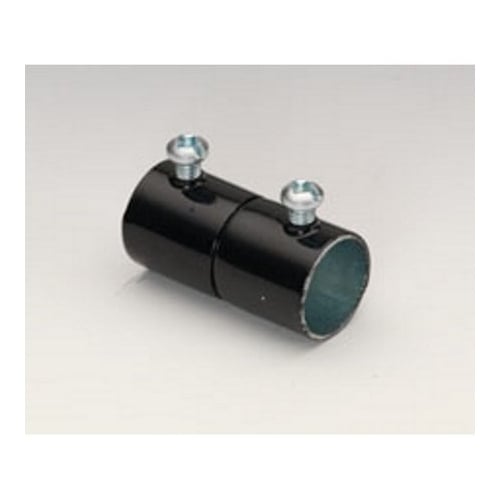 241-SBLK Bridgeport Non-Insulated Set Screw Coupling, 3/4 in, For Use With EMT Conduit, Steel, Powder Coated