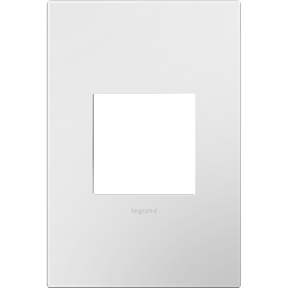 AWP1G2WHW10 Adorne 2-Module Designer Standard Wall Plate, 1 Gangs, 3.45 in W x 5.13 in H, Plastic, White