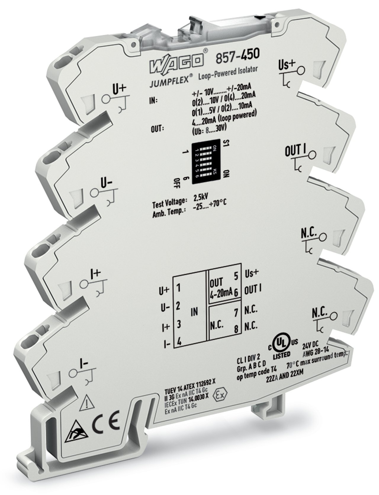 857-450 857 Loop Powered Amplifier, 8 to 30 V DC Input
