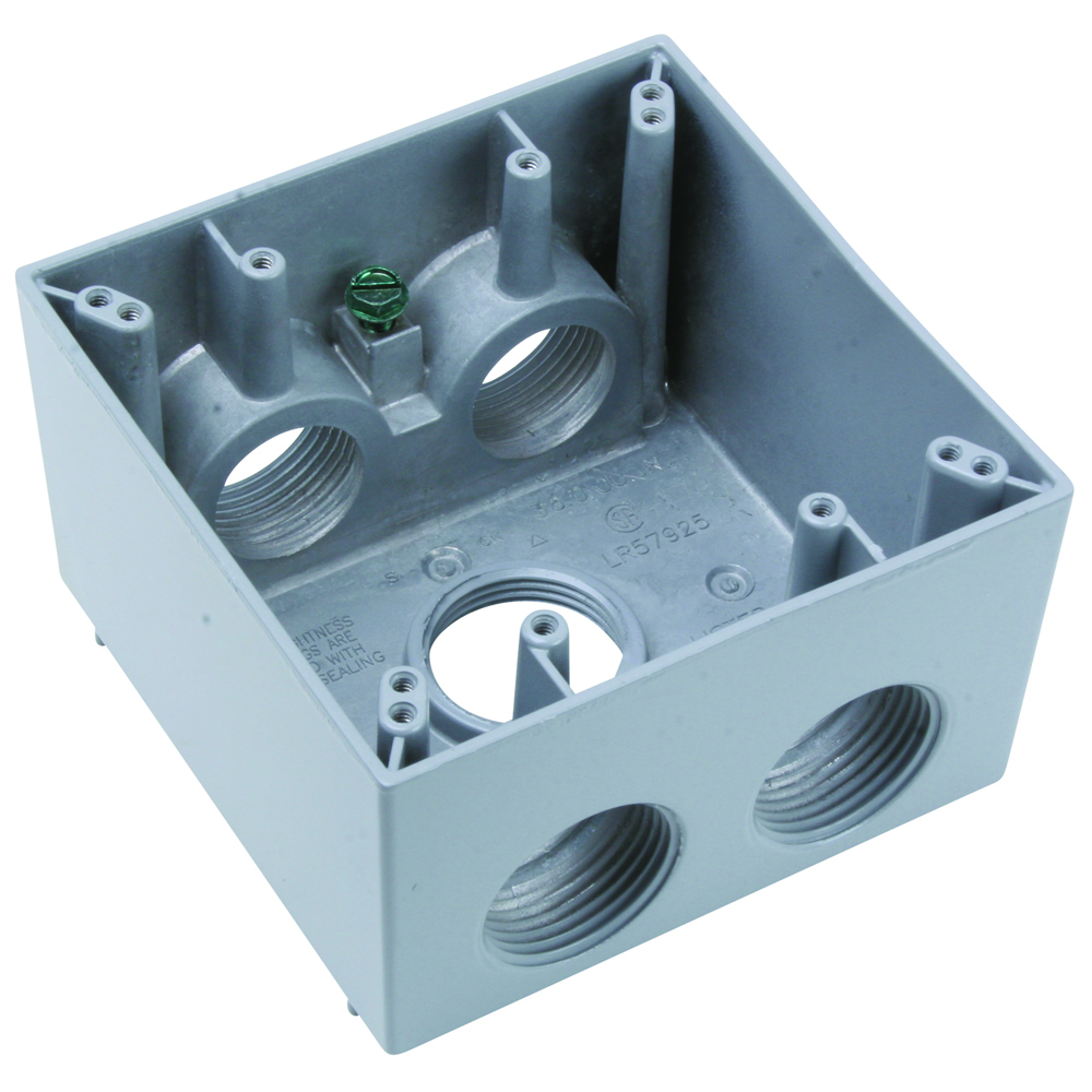 WPBD452 Weatherproof Two Gang Box, Gray