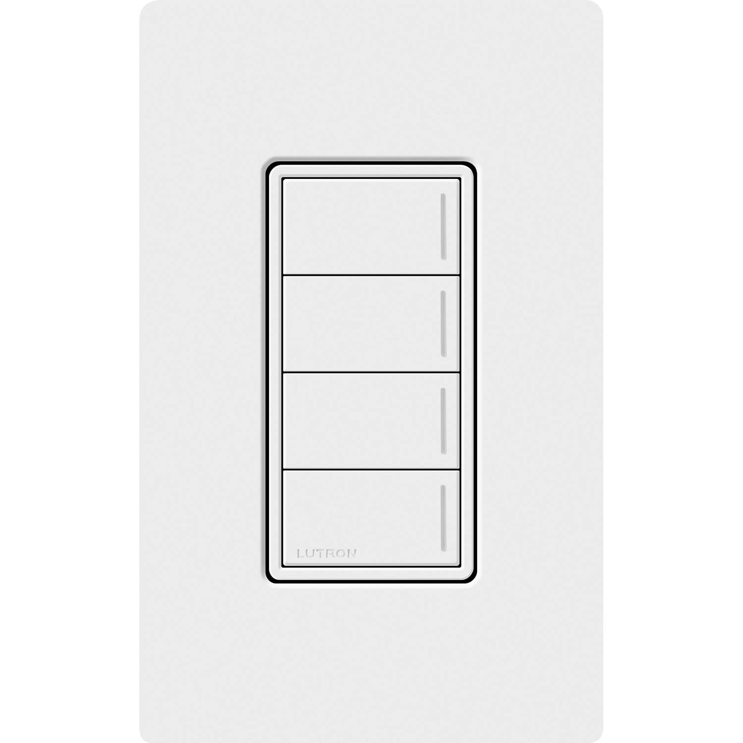 RRST-W4B-WH Sunnata RF 4-Button Wall Keypad for RA3 Systems, Neutral Required, 120-277V, White