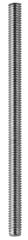 ROD126 Straight Threaded Rod, 1/2-13, 6 ft OAL, Steel, Zinc Plated