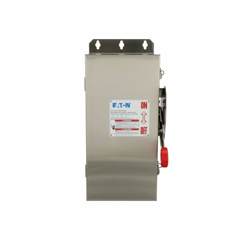 DH361FWK316 K Series Heavy Duty Fusible Corrosion Resistant Receptacle Safety Switch, 600 V AC, 30 A, 7-1/2 hp, 10 hp, 15 hp, 20 hp, 3PST Contact, 3 Poles