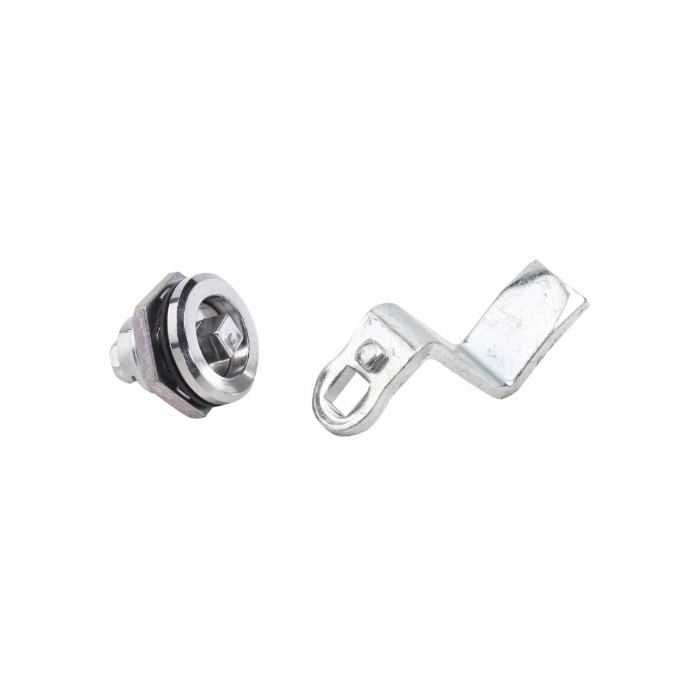 lock latch and handle, NEMA 12, Bright plated, Steel, Type 12 console handle kits, Field mounting, Locks, latches, inserts, and handles, Type 12 handle CCW lock