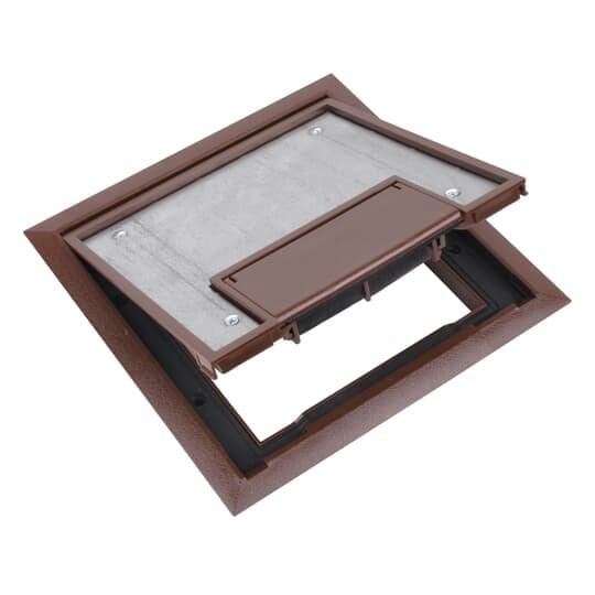 665-CST-SW-BRN Steel City Non-Metallic Floor Box Cover With 5/32 in Steel Plate, 9 in L x 9 in W, Polycarbonate
