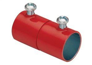 EMT Couplings, Color-Coded, Steel, Red, Size 3/4"
