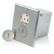 25249-SBA Duplex Standard Floor Box Receptacle Assembly, Nylon