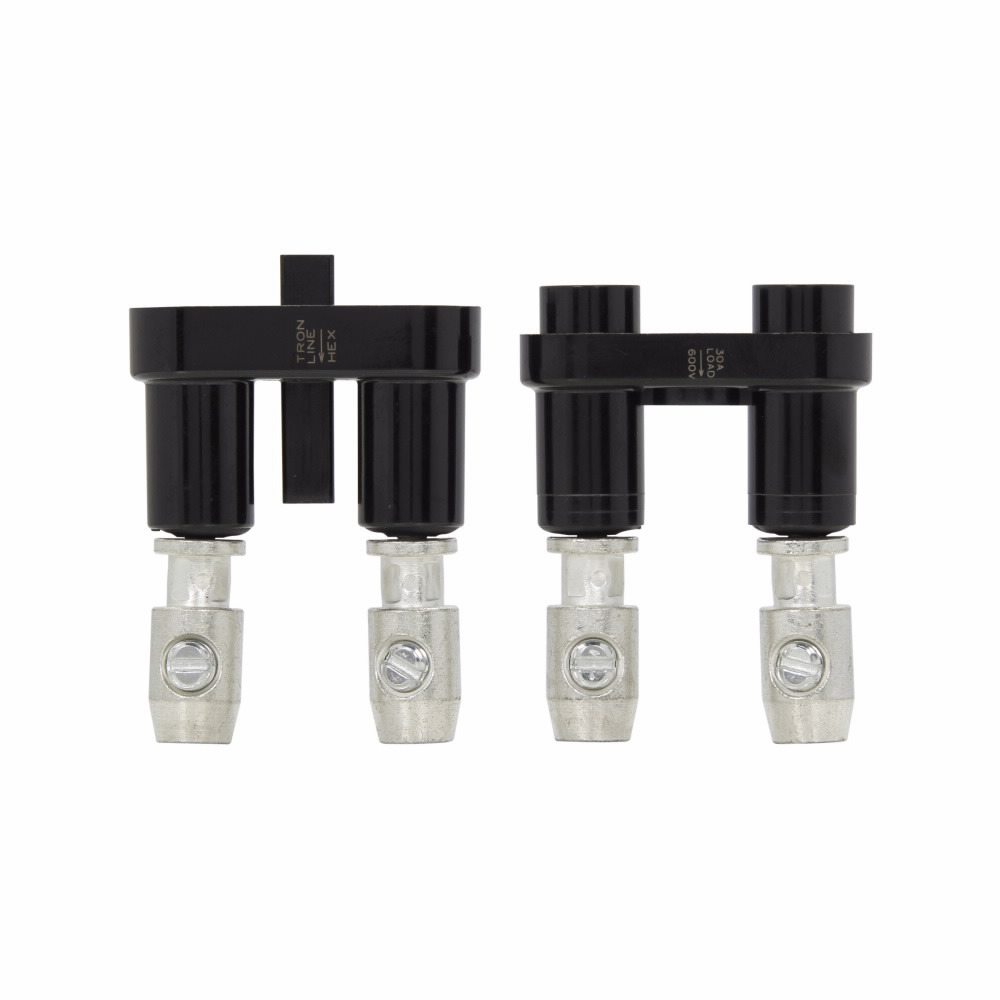 HEX-JJ Tron In-Line Water Resistant Fuse Holder, 600 VAC, 30 A, 12 AWG, 4 AWG Wire, 2 Poles