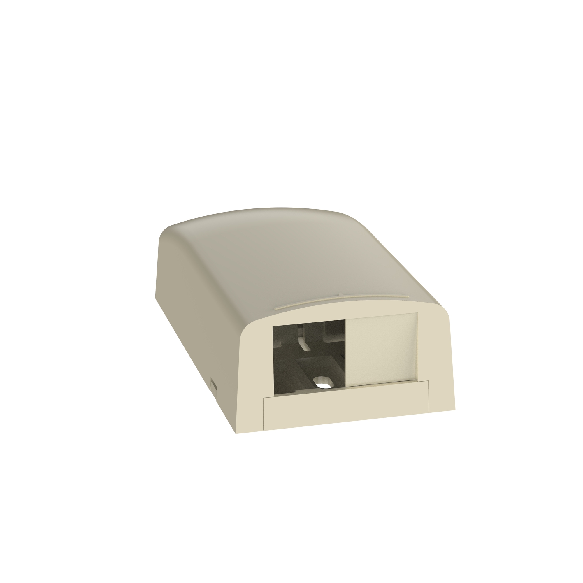 CBX2EI-AY Mini-Com PanNet 2-Port Elongated Low Profile Surface Mount Box, Mini-Com, Surface Mount, ABS