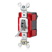 M1221-GL Lev-Lok Tamper Resistant Toggle Switch, 120/277 V AC, 20 A, 800 W, 1000 VA Power Rating