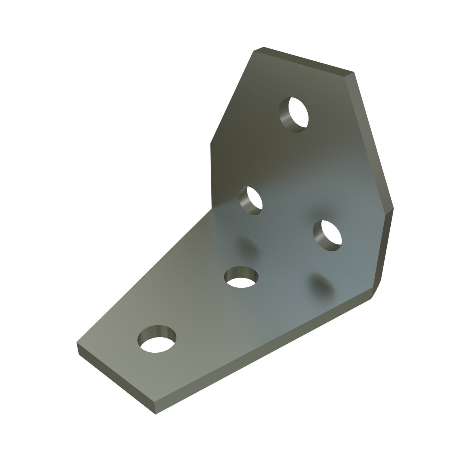 P2235-EG 90 deg Angle Fitting, 5 Holes, 1-5/8 in W x 1/4 in THK, HRPO Steel