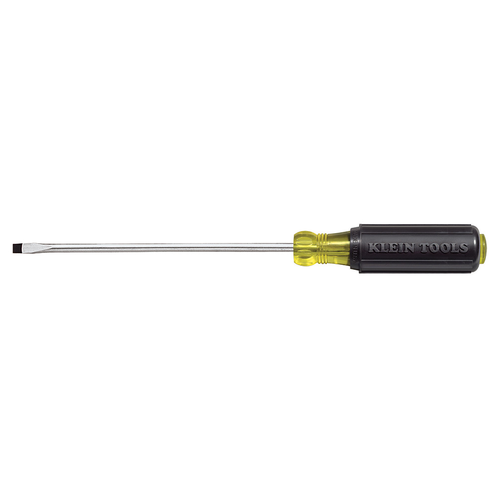 608-3 Cushion-Grip Miniature Screwdriver, 1/8 in Cabinet Point, Steel Shank, 5-3/4 in OAL, Rubber Handle, Polished Chrome, ANSI/ASME Specified