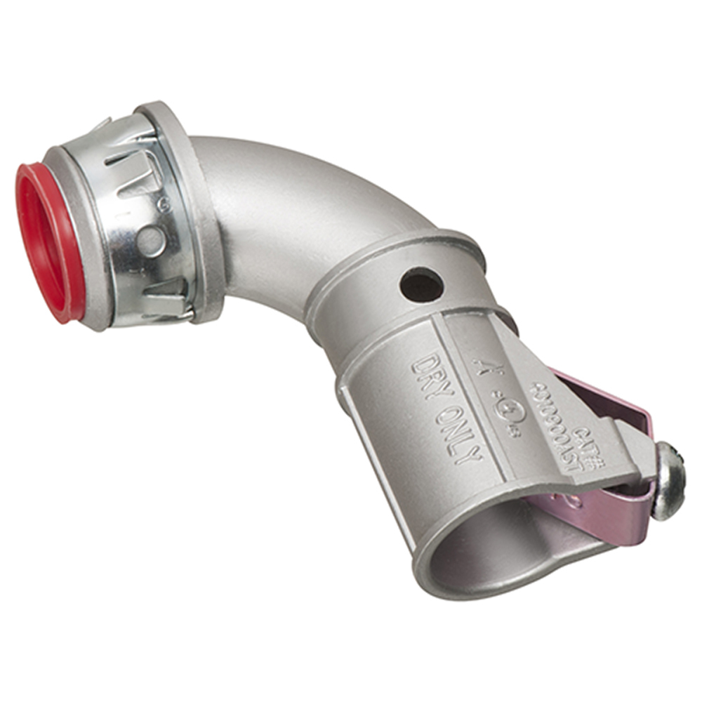 4010900AST SNAP2IT 90 degree MC Connector, 1/2 inch, Zinc die-cast