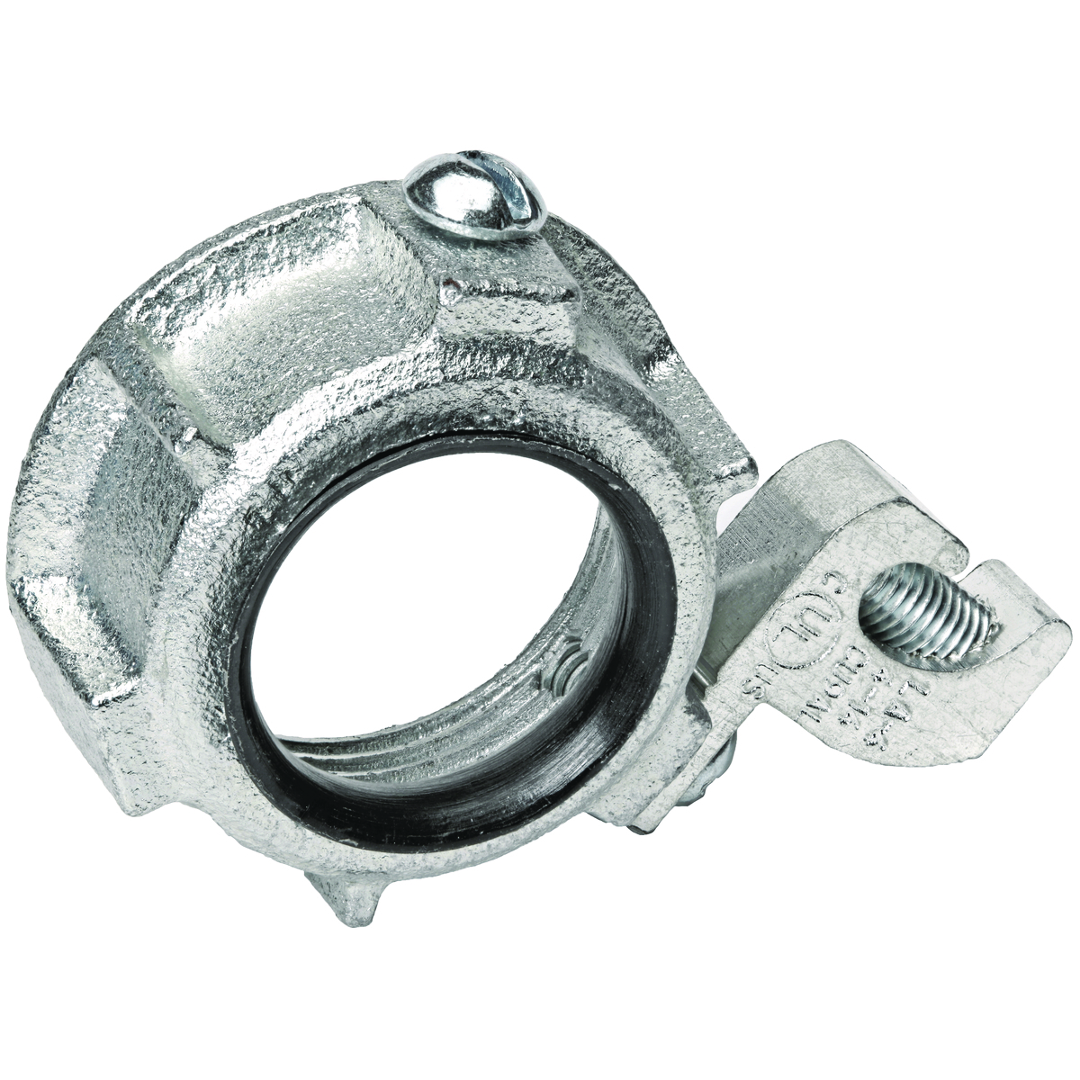 BUIG3 Insulated Grounding Bushing, 1 in Trade, 14 AWG Solid Wire Min, 4 AWG Stranded Wire Max, 15/16 in ID x 1-3/4 in OD Dia, Malleable Iron