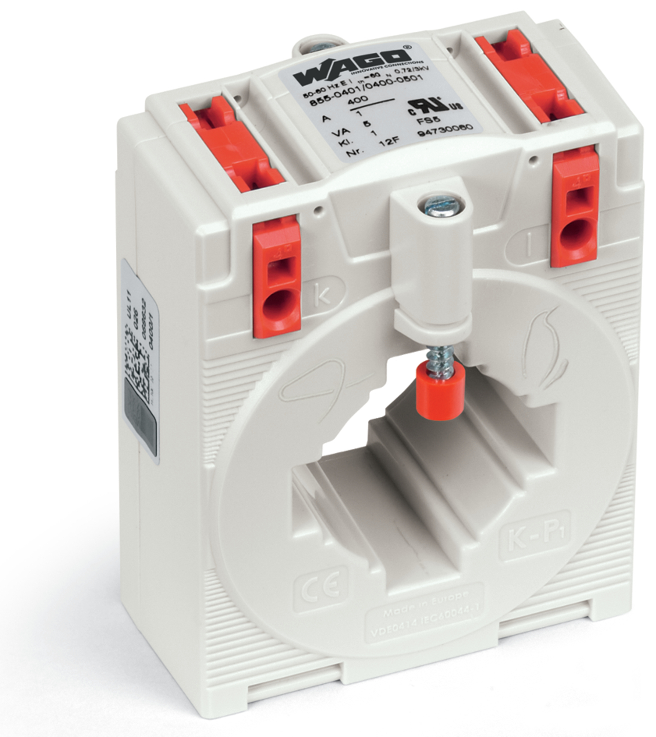 855-401/400-501 Plug-In Current Transformer, 400:1 Current Ratio, 400 A Primary, 1 A Secondary, 50 to 60 Hz