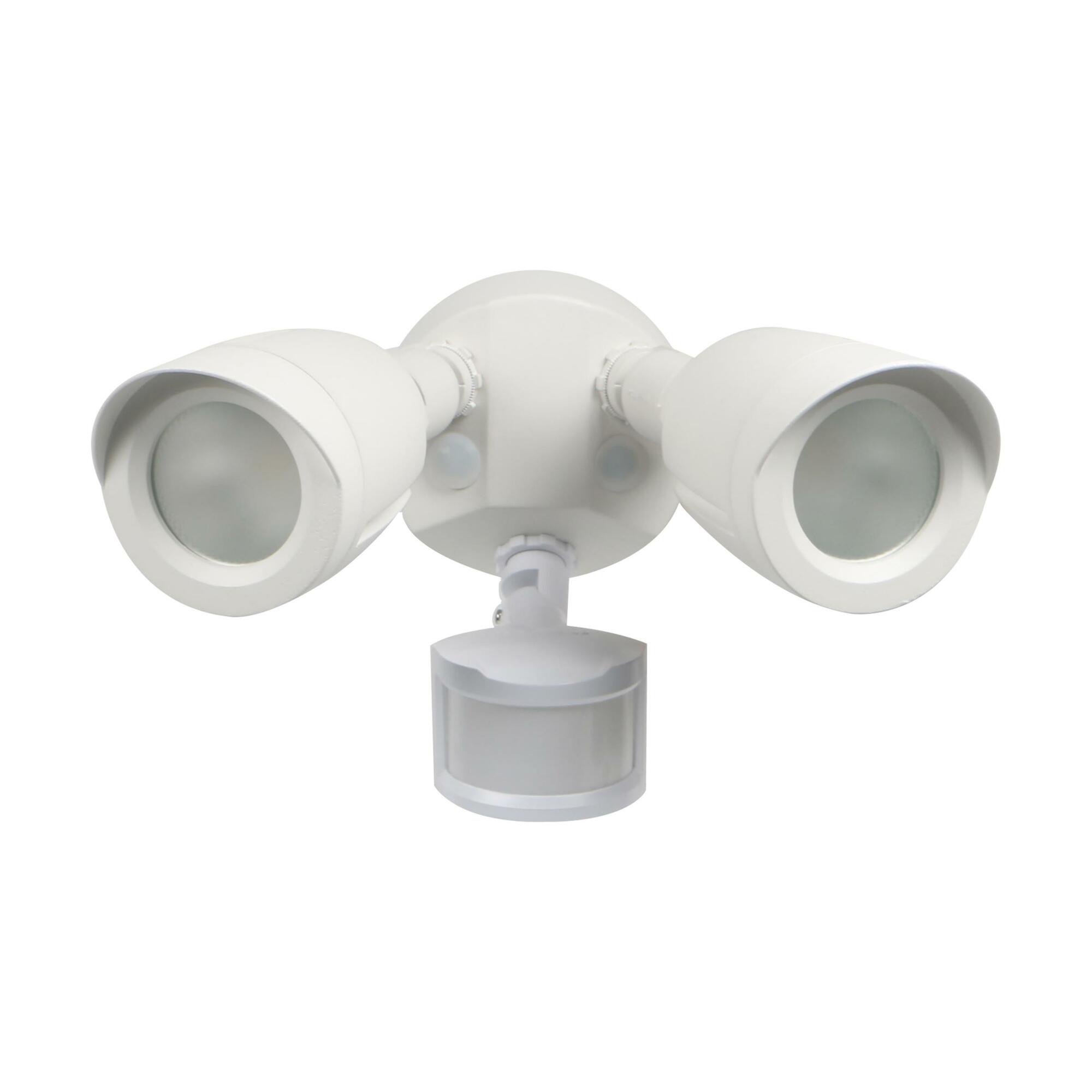 65/717 LED Security Light with Motion Sensor, Dual Head, White