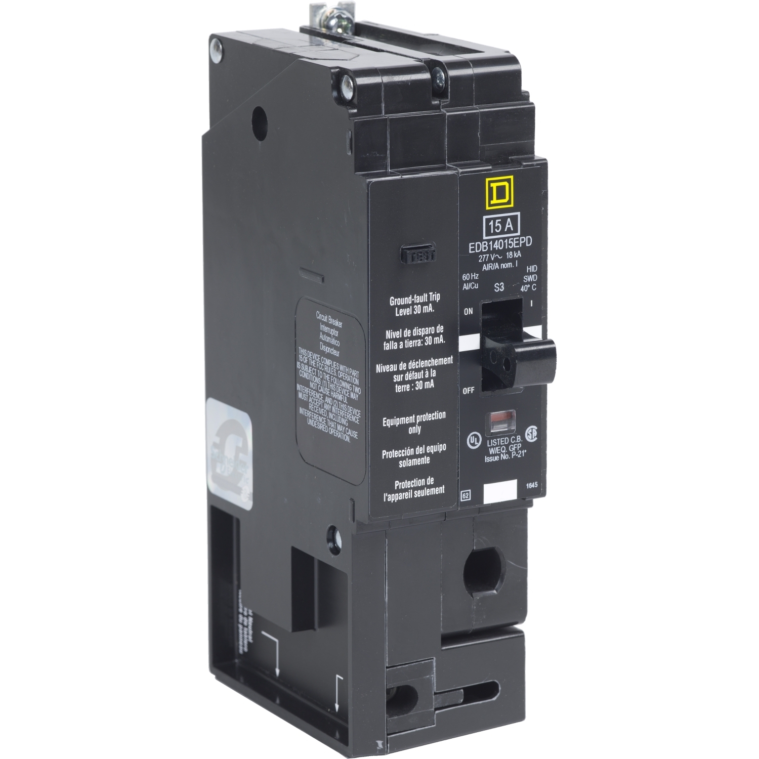EJB14030EPD Miniature Circuit Breaker, 30 Amp, 1 Pole, 277V