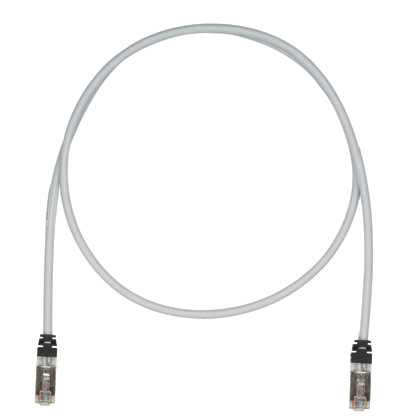 STP6X7IG PanNet TX6A 10Gig S/FTP Shielded Patch Cord, Cat 6a, 26 AWG Stranded Copper Conductor, RJ45 Modular Plug Connector, 7 ft L Cord