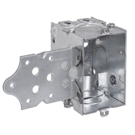 806-SW Steel City Gangable Switch Box, Steel, 12.5 cu-in Capacity, 1 Gang, 1 Outlet, 3 Knockouts, 2 in W x 2-1/2 in D x 3 in H