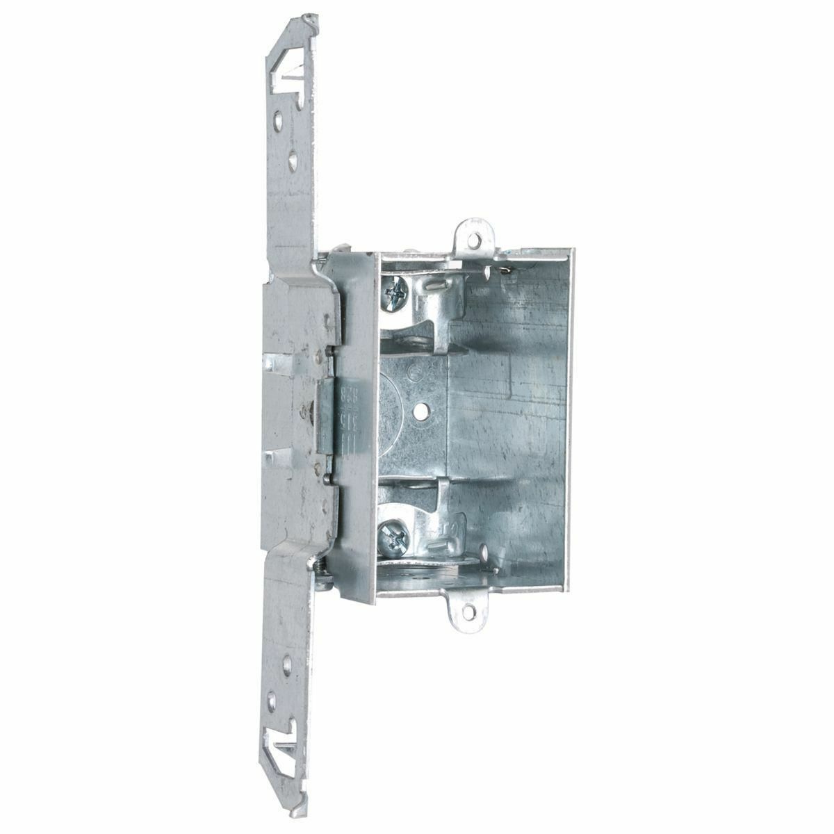 524 Gangable Switch Box, Steel, 12.5 cu-in Capacity, 1 Gangs, 1 Outlets, 7 Knockouts, 2.2 in H x 7 in W x 2.5 in D