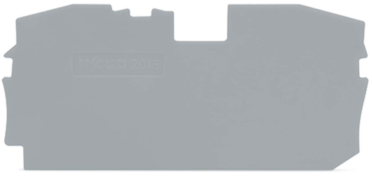 2016-1291 Half Sine End and Intermediate Plate, Polyamide, Gray