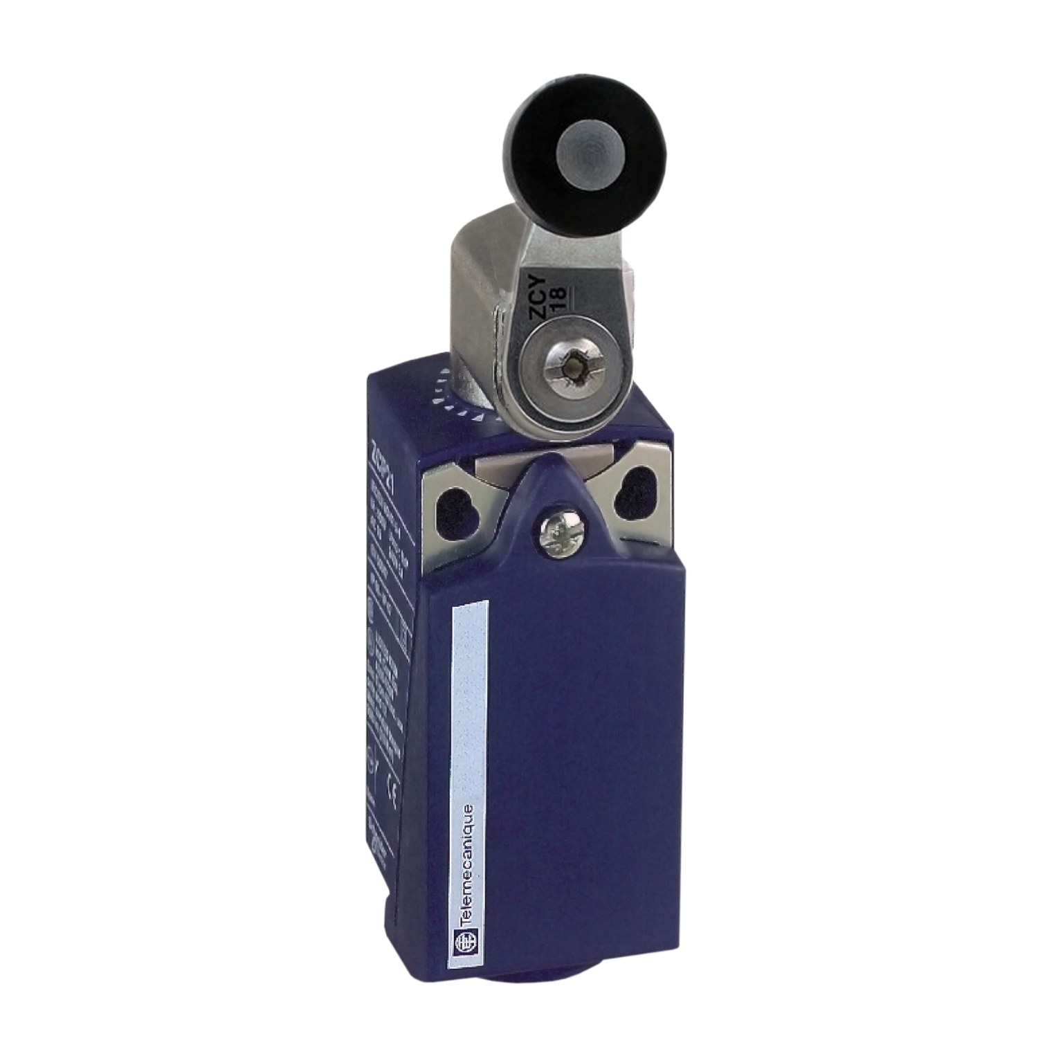 XCKP2118P16 OsiSense Fixed Standard Format Limit Switch, 240/250 V AC/V DC, 10 A, Spring Return Roller Lever Arm Actuator, 1NO-1NC Contact, 2 Poles