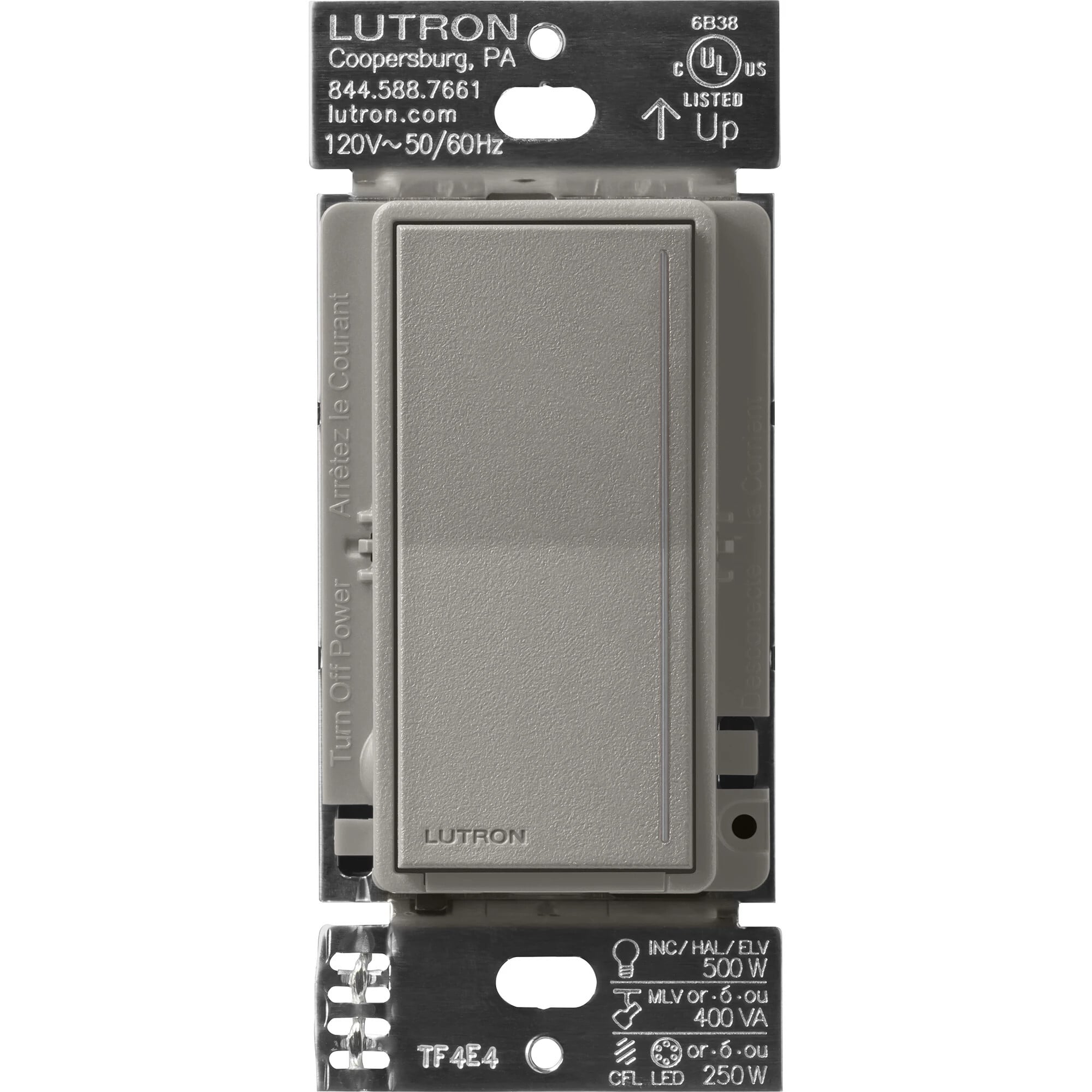ST-PRO-N-CS Sunnata PRO LED+ Touch Dimmer, Phase Selectable, LED/MLV/ELV, 1 Pole/Multi-Location, Neutral Required, Cobblestone