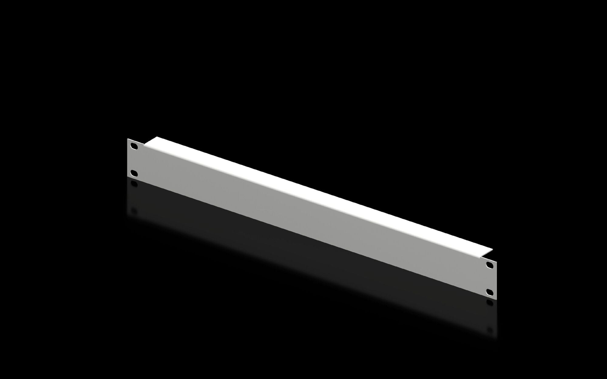 7151035 1U Blanking Panel, 19 in W x 44 mm H, Sheet Steel, Light Gray