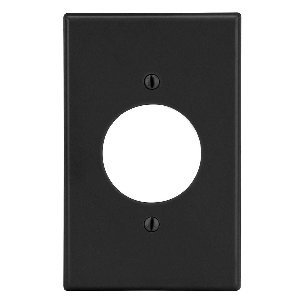 P720BK Non-Metallic Standard Wall Plate, 1 Gangs, 2.88 in W x 4.63 in H, Polycarbonate Thermoplastic, Black