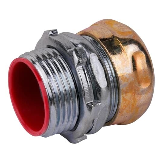TC717A-RT Steel City Insulated Compression Connector, 2-1/2 in Trade, Steel, Zinc Plated