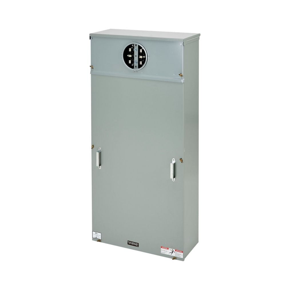 U121816 1-Phase Current Transformer Metering Utility Current Transformer Meter Socket With Enclosure Combination, 24 in W x 11 in D, NEMA 3R NEMA Rating, Steel