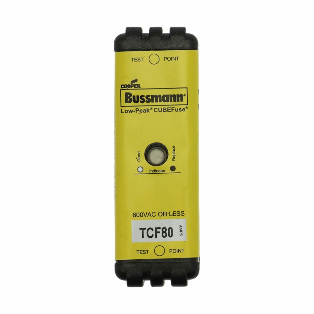 TCF17-1/2 Low-Peak CUBEFuse Current Limiting Inrush Current Withstand Time Delay Fuse, 17.5 A, 600 V AC/300 V DC, 100/300 kA Interrupt, Class: CF, Square Body